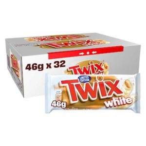 Twix White Chocolate Candy Bar UK Import 46g 32ct